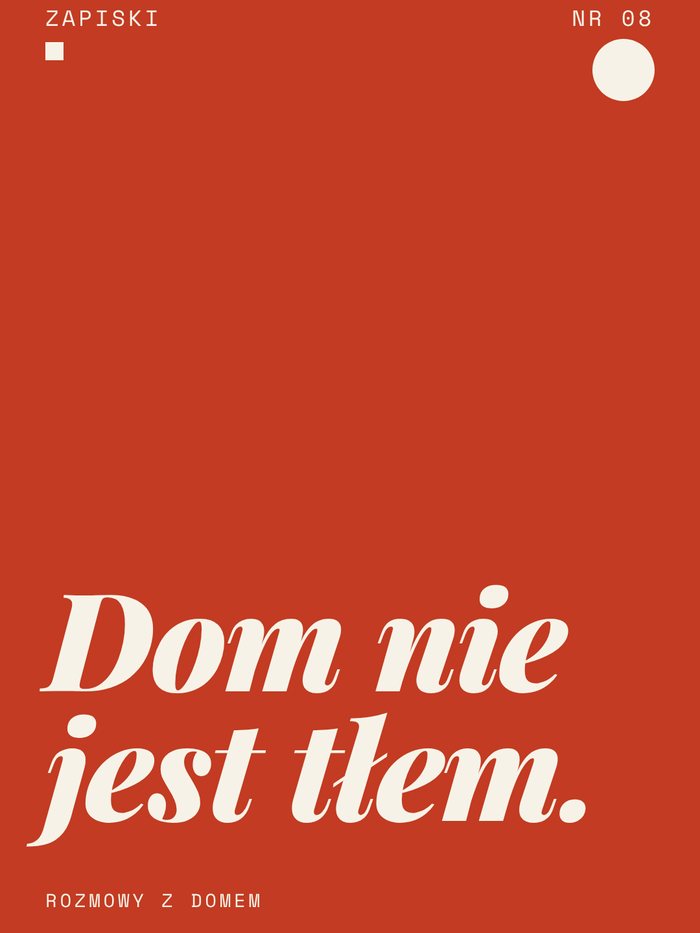 Dom nie jest tłem: zdanie na czerwonym tle